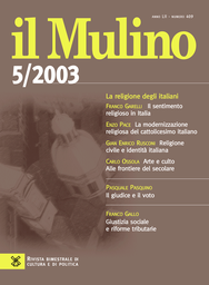 Copertina del fascicolo dell'articolo La modernizzazione religiosa del cattolicesimo italiano