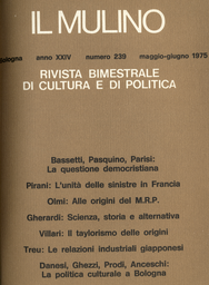 Copertina del fascicolo dell'articolo La politica culturale a Bologna: 